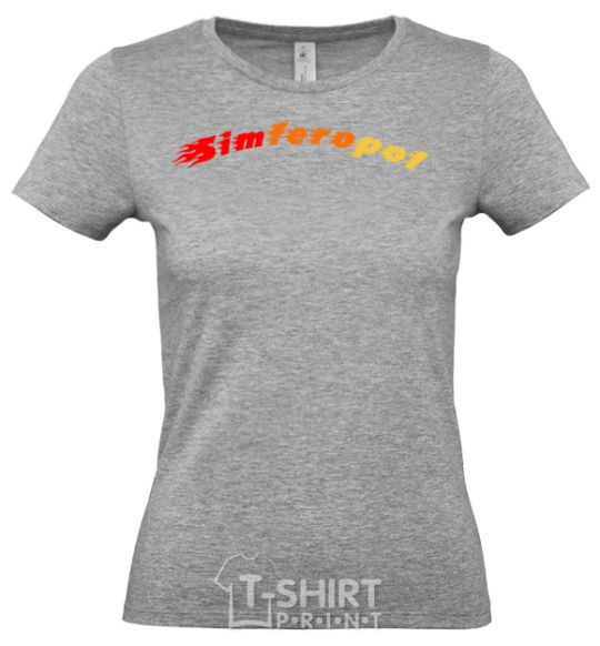 Women's T-shirt Fire Simferopol grey фото
