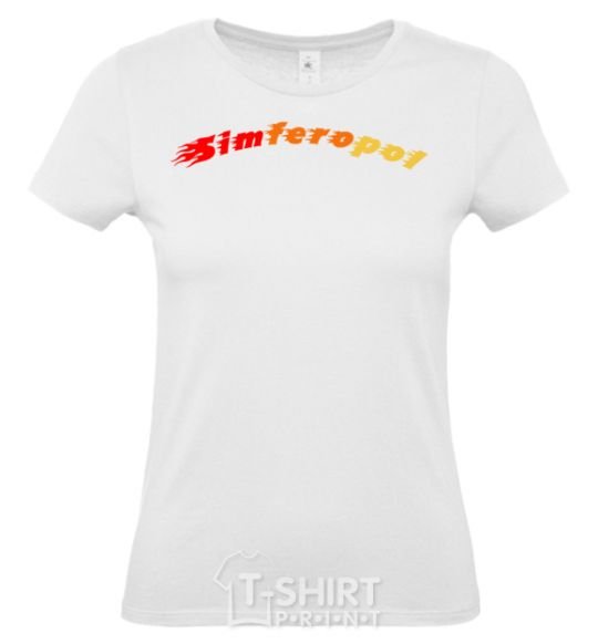 Women's T-shirt Fire Simferopol White фото
