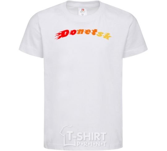 Kids T-shirt Fire Donetsk White фото