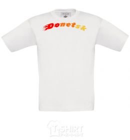 Kids T-shirt Fire Donetsk White фото