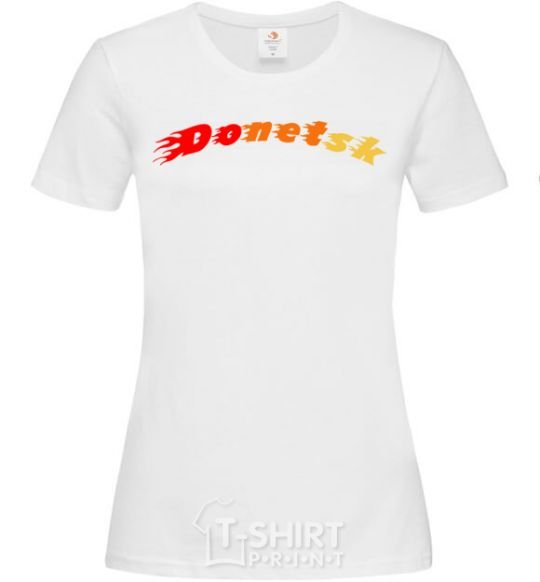 Женская футболка Fire Donetsk Белый фото
