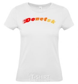 Women's T-shirt Fire Donetsk White фото