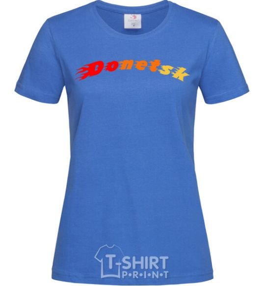 Women's T-shirt Fire Donetsk royal-blue фото