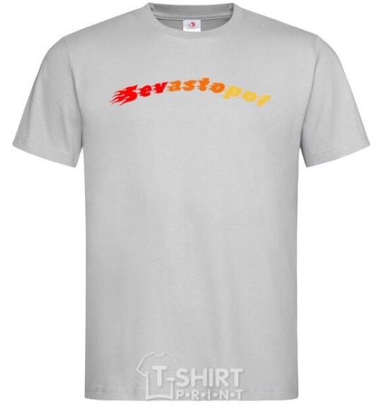 Men's T-Shirt Fire Sevastopol grey фото
