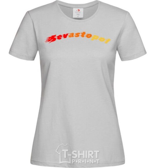 Women's T-shirt Fire Sevastopol grey фото