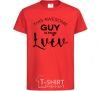 Kids T-shirt This awesome guy is from Lviv red фото