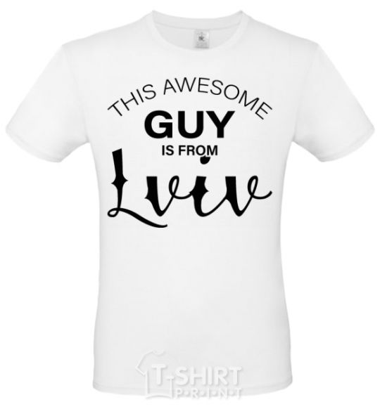 Men's T-Shirt This awesome guy is from Lviv White фото