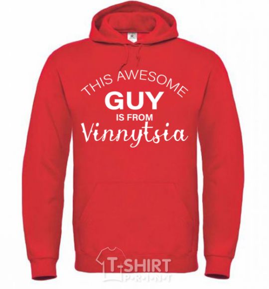 Men`s hoodie This awesome guy is from Vinnytsia bright-red фото