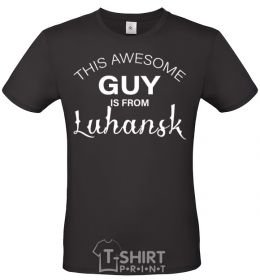 Men's T-Shirt This awesome guy is from Luhansk black фото