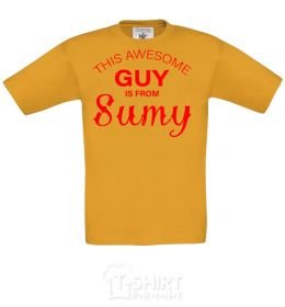 Kids T-shirt This awesome guy is from Sumy cornsilk фото
