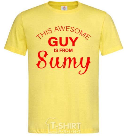 Men's T-Shirt This awesome guy is from Sumy cornsilk фото