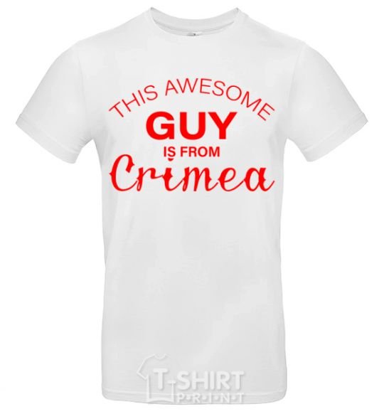 Men's T-Shirt This awesome guy is from Crimea White фото