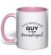 Mug with a colored handle This awesome guy is from Sevastopol light-pink фото