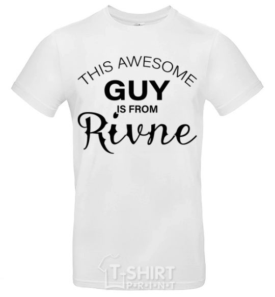 Men's T-Shirt This awesome guy is from Rivne White фото
