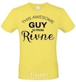Мужская футболка This awesome guy is from Rivne Лимонный фото