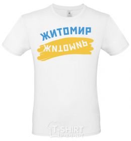 Men's T-Shirt Zhytomyr flag White фото