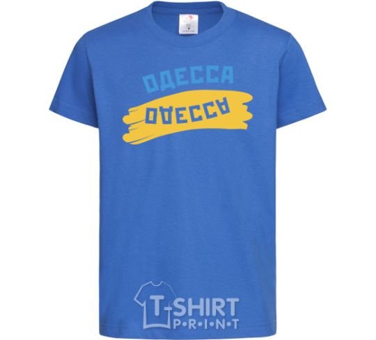 Kids T-shirt Odessa flag royal-blue фото