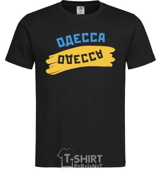 Men's T-Shirt Odessa flag black фото