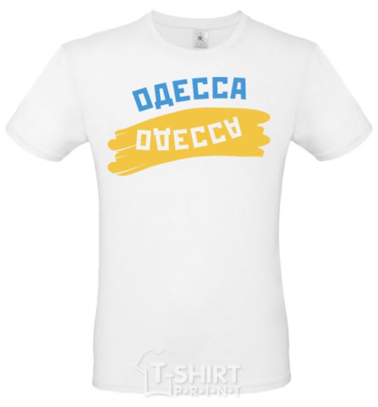 Men's T-Shirt Odessa flag White фото