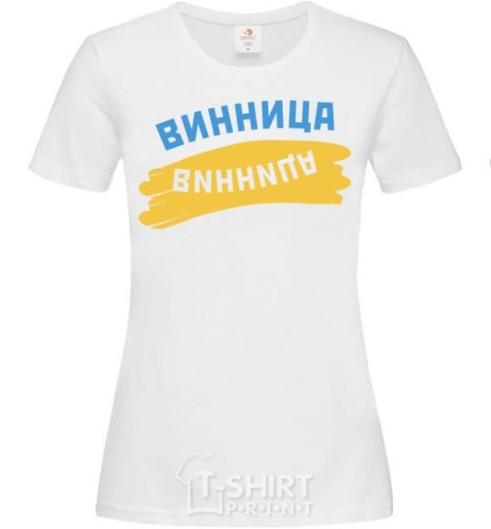Women's T-shirt Vinnytsia flag White фото