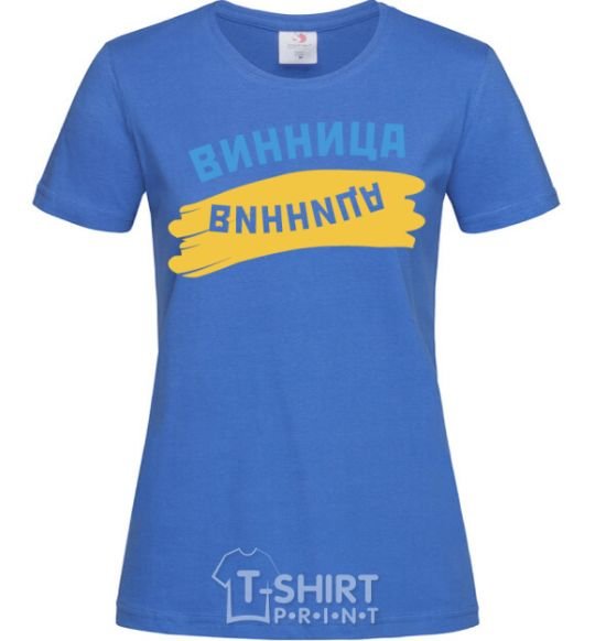 Women's T-shirt Vinnytsia flag royal-blue фото