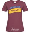 Women's T-shirt Nikolaev flag burgundy фото