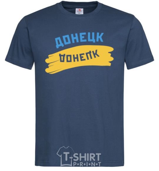 Men's T-Shirt Donetsk flag navy-blue фото