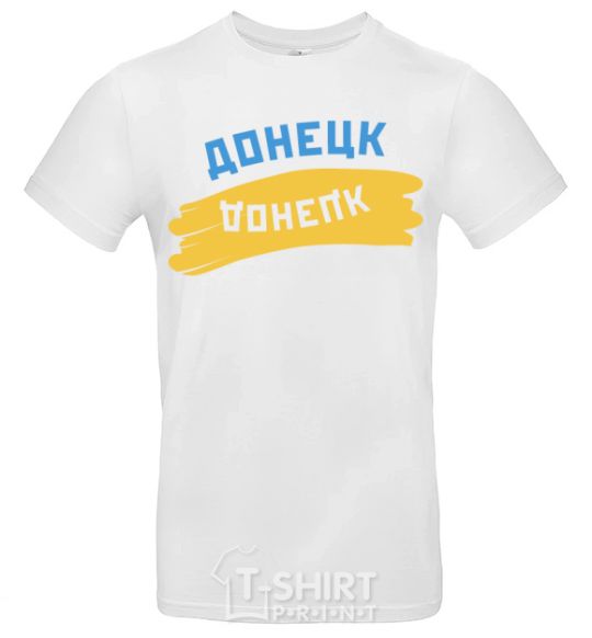 Men's T-Shirt Donetsk flag White фото