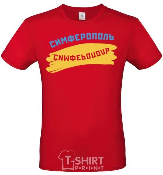 Мужская футболка Симферополь флаг Красный фото