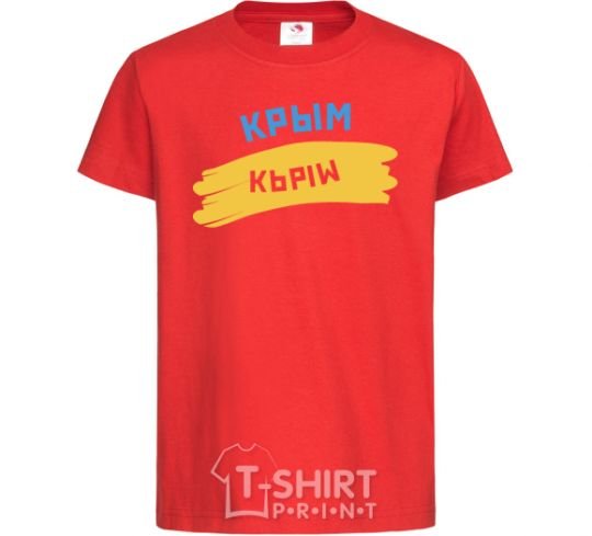 Kids T-shirt Crimean flag red фото