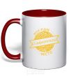Mug with a colored handle My hometown of Simferopol red фото