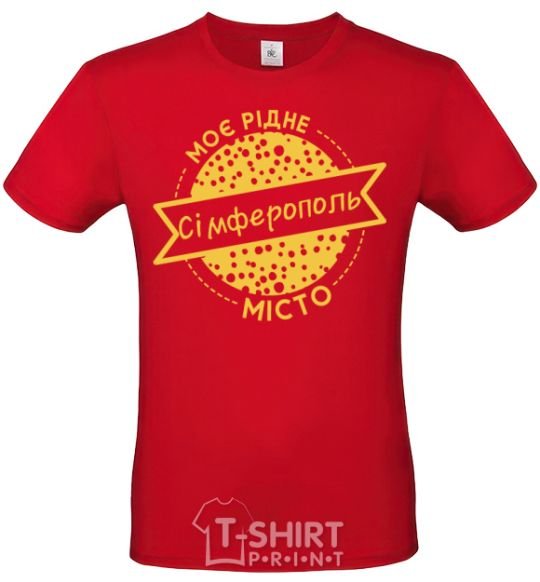 Men's T-Shirt My hometown of Simferopol red фото