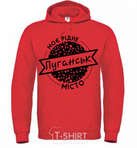 Men`s hoodie My hometown of Luhansk bright-red фото