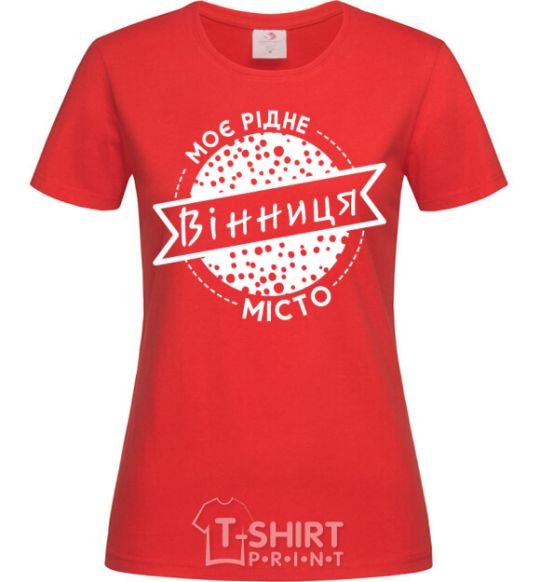 Women's T-shirt My hometown Vinnytsia red фото