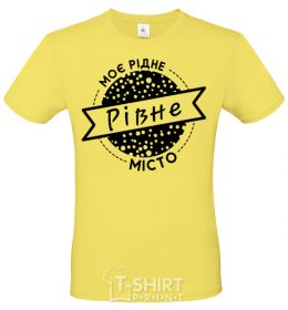 Мужская футболка Моє рідне місто Рівне Лимонный фото