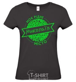 Women's T-shirt My hometown Mykolaiv black фото