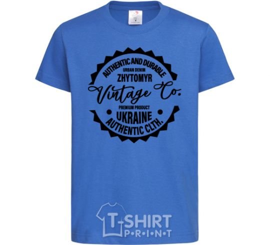 Kids T-shirt Zhytomyr Vintage Co royal-blue фото