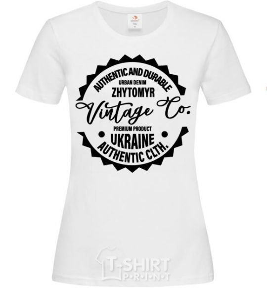 Women's T-shirt Zhytomyr Vintage Co White фото