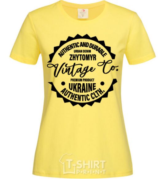 Женская футболка Zhytomyr Vintage Co Лимонный фото