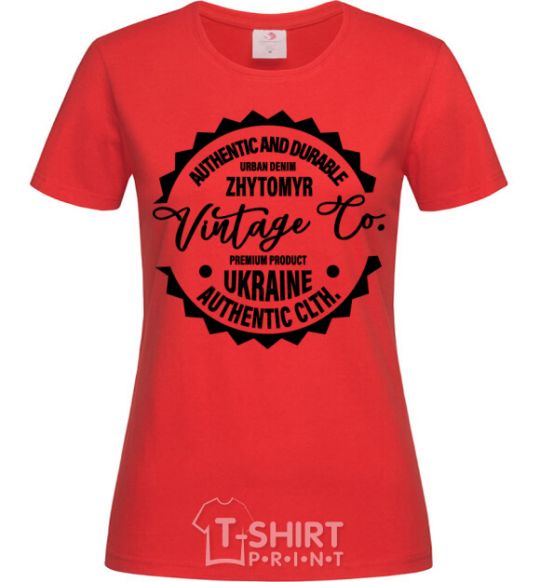 Women's T-shirt Zhytomyr Vintage Co red фото