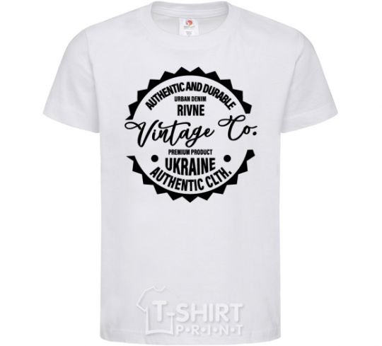 Kids T-shirt Rivne Vintage Co White фото