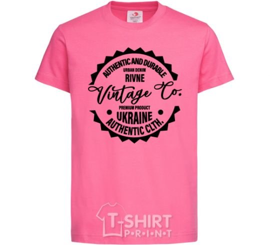 Детская футболка Rivne Vintage Co Ярко-розовый фото