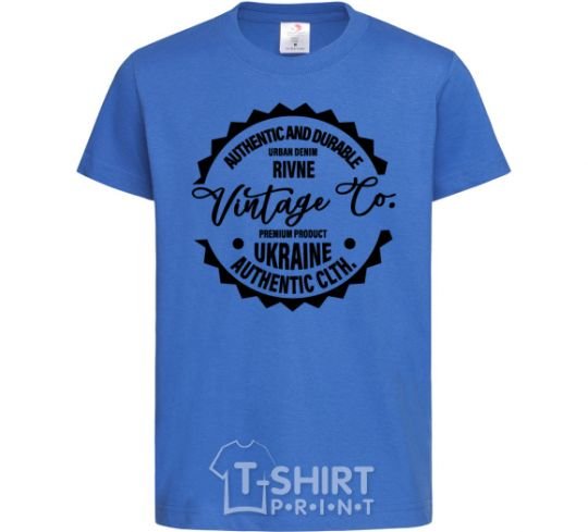 Kids T-shirt Rivne Vintage Co royal-blue фото