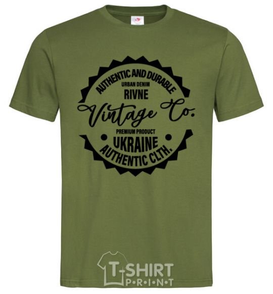 Мужская футболка Rivne Vintage Co Оливковый фото
