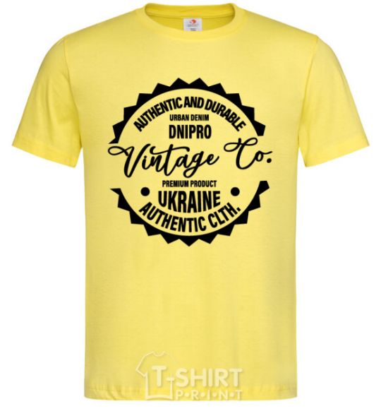 Мужская футболка Dnipro Vintage Co Лимонный фото