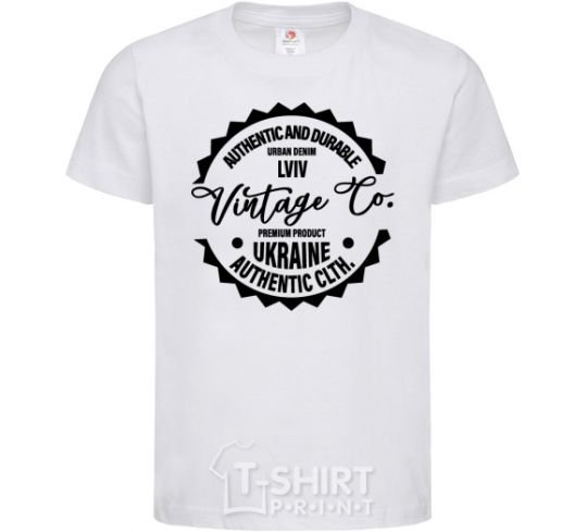 Kids T-shirt Lviv Vintage Co White фото