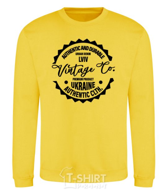 Sweatshirt Lviv Vintage Co yellow фото