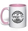 Mug with a colored handle Lviv Vintage Co light-pink фото