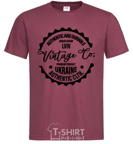 Men's T-Shirt Lviv Vintage Co burgundy фото