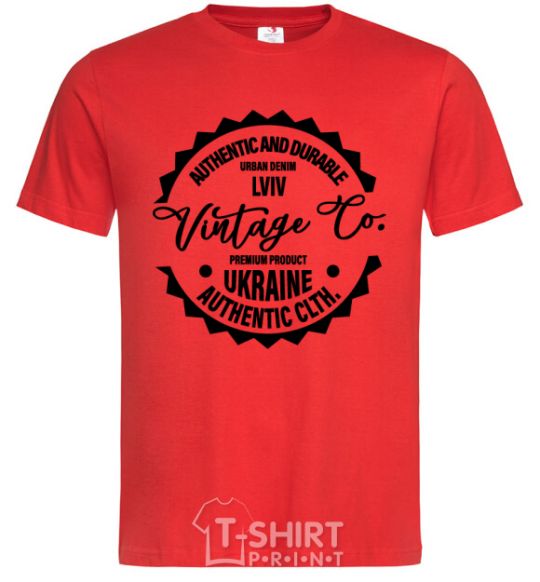 Men's T-Shirt Lviv Vintage Co red фото